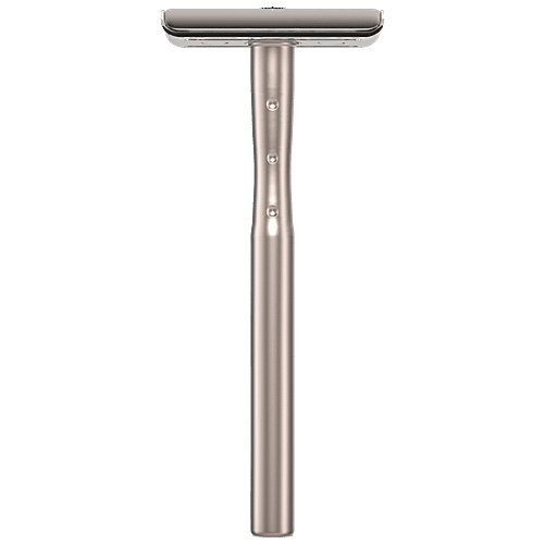 Bombay Shaving Company Gun Metal Precision Safety Razor - 5 Platinum Coated Feather Blades, 1 pc (1 Unit + 5 Blades) 