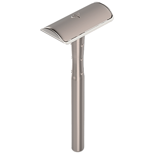 Bombay Shaving Company Gun Metal Precision Safety Razor - 5 Platinum Coated Feather Blades, 1 pc (1 Unit + 5 Blades) 