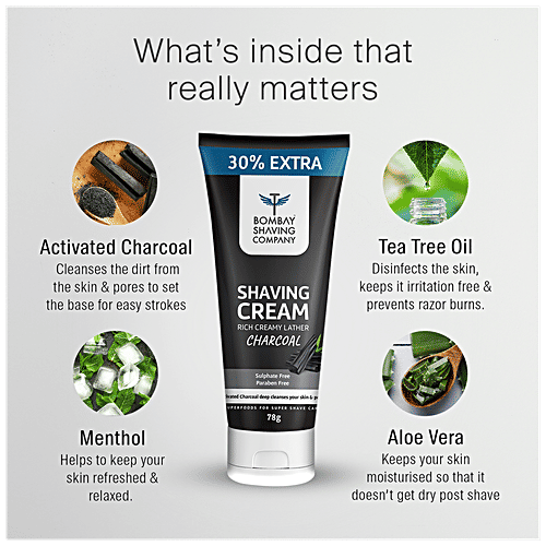 Buy Bombay Shaving Company Charcoal Shaving Cream Online at Best Price