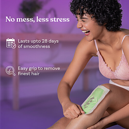 Bombay Shaving Company Body Wax Strips - For Sensitive Skin, 1 pc (8 Strips + 2 Post-Wax Strips)