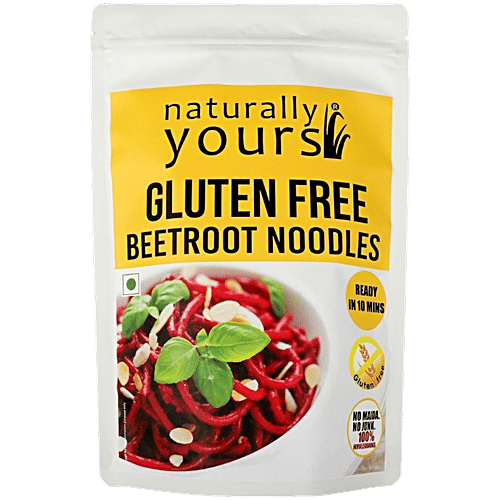 Naturally Yours Gluten Free Beetroot Noodles - No Maida, No Junk, Super Healthy, With High Nutritional Values, 100 g  
