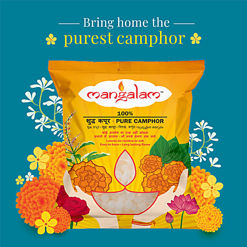 Mangalam Camphor - Small, Round, 500 g Pouch 