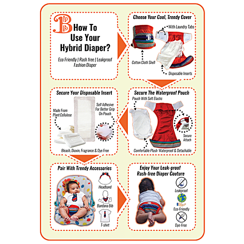 Bdiapers Chemical Free Disposable Nappy Pads - No Fragrance & Dye, Self-Sticking, Small, 30 pc Bag 