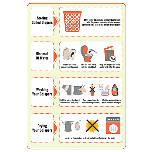 Bdiapers Chemical Free Disposable Nappy Pads - No Fragrance & Dye, Self-Sticking, Small, 30 pc Bag 