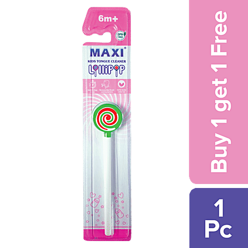 Buy MAXI Lollipop Tongue Cleaner For Kids Easy To Use, DualAction