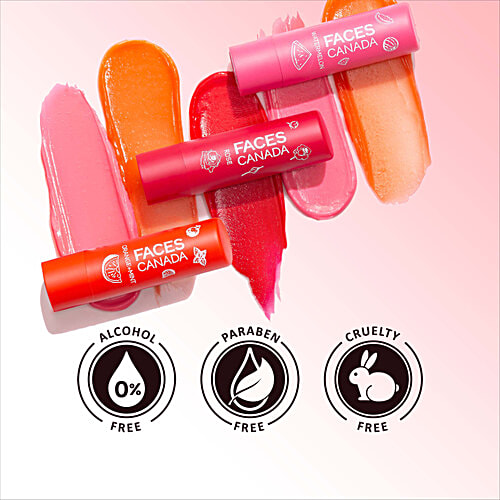 Faces Canada Color Balm - SPF 15, 12 Hrs Moisture, For Dry, Chapped Lips, 4.8 g Rose Petal 