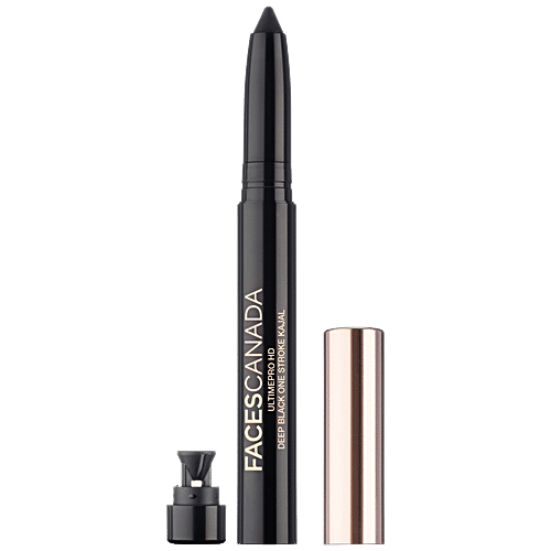 Faces Canada Ultime Pro HD Deep Black One Stroke Kajal - Waterproof & Smudge Proof, 1.4 g