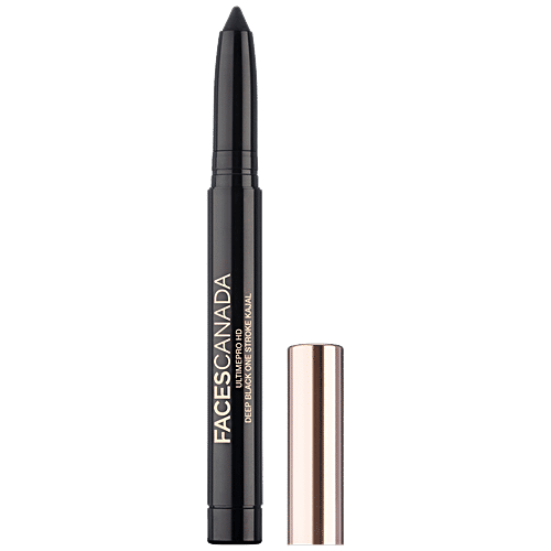 Faces Canada Ultime Pro HD Deep Black One Stroke Kajal - Waterproof & Smudge Proof, 1.4 g