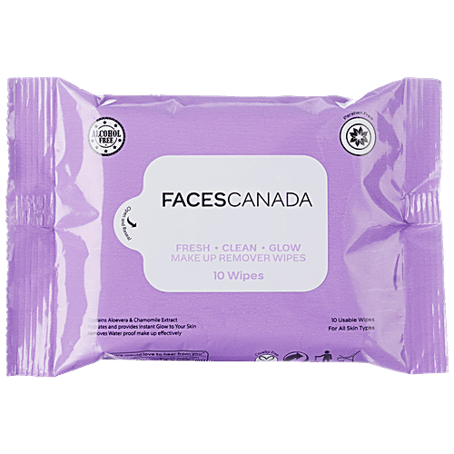 Buy FACES CANADA Fresh Clean Glow Makeup Remover Wipes Online at Best