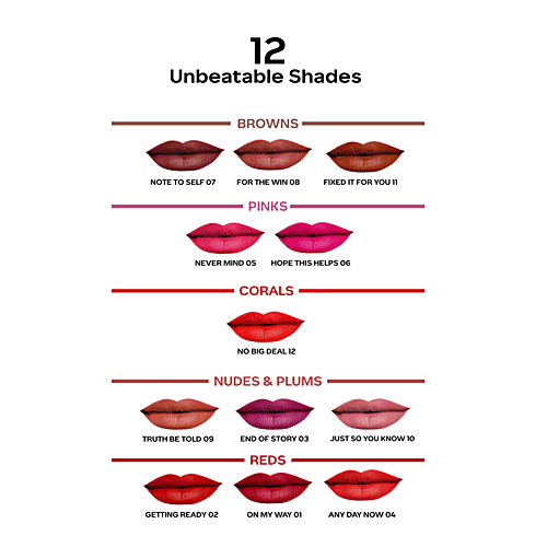 Faces Canada Comfy Matte Liquid Lip Color, 3 ml Note To Self 07 10 Hour Stay, No Dryness, With Natural Oils