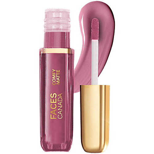 Faces Canada Comfy Matte Liquid Lip Color, 3 ml Truth Be Told 09 10 Hour Stay, No Dryness, With Natural Oils