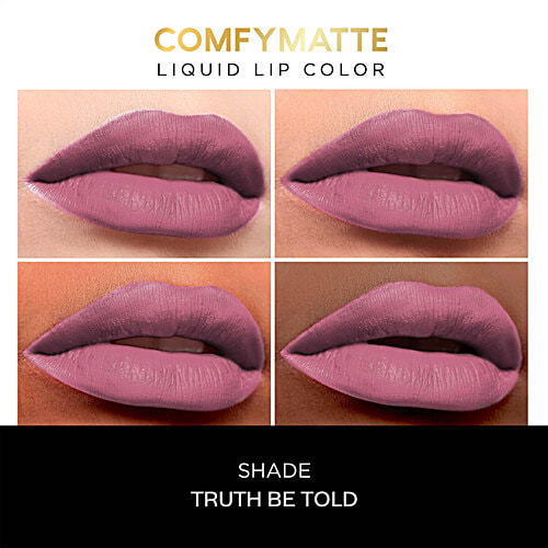 Faces Canada Comfy Matte Liquid Lip Color, 3 ml Truth Be Told 09 10 Hour Stay, No Dryness, With Natural Oils
