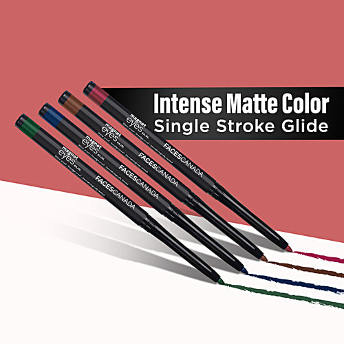 Faces Canada Magneteyes Color Kajal - Waterproof & Smudge Proof, Paraben Free, 0.3 g Blue Motivation 01 