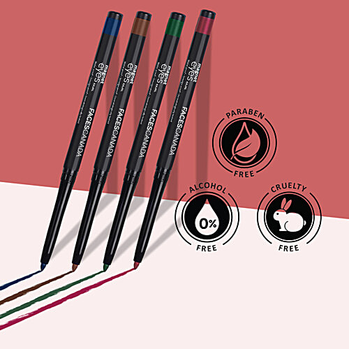 Faces Canada Magneteyes Color Kajal - Waterproof & Smudge Proof, Paraben Free, 0.3 g Blue Motivation 01 