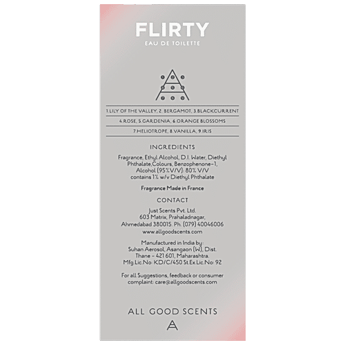 All Good Scents Eau De Toilette - Flirty, Long-Lasting & Dense Fragrance, For Women, 100 ml  