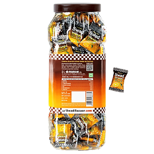 Buy Swad Orange With Vitamin C Candy Toffee Jar Online at Best Price