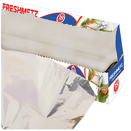 Freshmetz Aluminium Foil Wrap - Hygienic Wrapping Medium, 18 m  