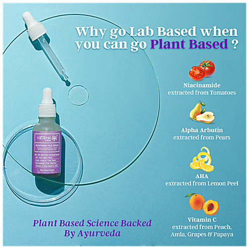 Natural Vibes Redefining Face Serum With Plant Based Alpha Arbutin, Niacinamide & Vitamin C For Pigmentation & Scars, 30 ml  