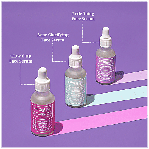 Natural Vibes Redefining Face Serum With Plant Based Alpha Arbutin, Niacinamide & Vitamin C For Pigmentation & Scars, 30 ml  