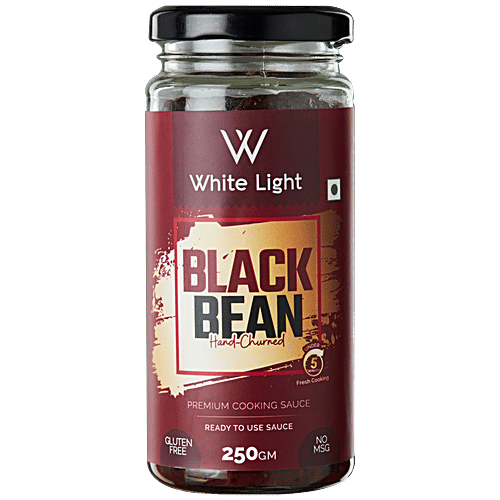 White Light  Black Bean Sauce - Authentic, Premium, Hand-Churned, For Cooking, Dips, Spread, 250 g  