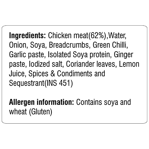 Sumeru Chicken Classic Seekh Kebab - Delightfully Seasoned Skewers, Ready To Cook, 400 g  