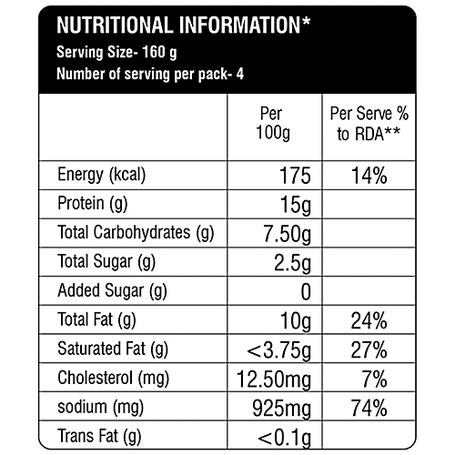 Sumeru Chicken Classic Seekh Kebab - Delightfully Seasoned Skewers, Ready To Cook, 400 g  