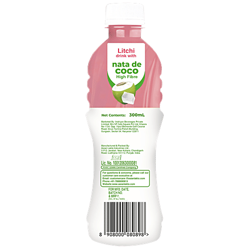 Mr. Fresh Coco Litchi Drink With Nata De Coco - Refreshing Fruity Beverage, Vitamin C, Antioxidants Rich, 300 ml  