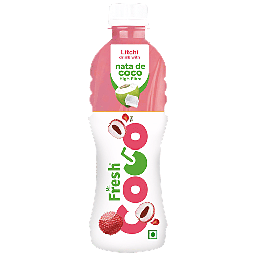 Mr. Fresh Coco Litchi Drink With Nata De Coco - Refreshing Fruity Beverage, Vitamin C, Antioxidants Rich, 300 ml  