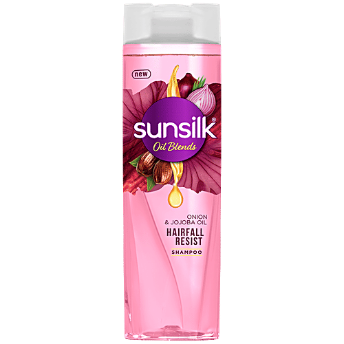 Sunsilk Onion & Jojoba Oil Blends Shampoo, 370 ml  Hairfall Resist Shampoo, 0% Added Parabens