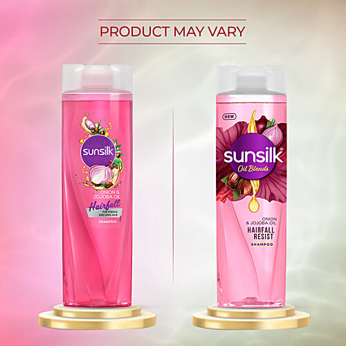 Sunsilk Onion & Jojoba Oil Blends Shampoo, 195 ml  Hairfall Resist Shampoo, 0% Added Parabens