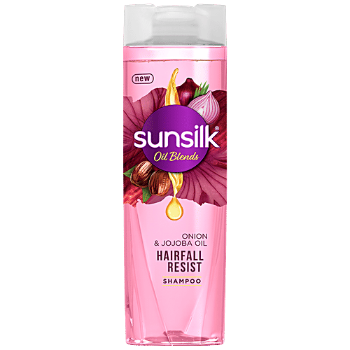 Sunsilk Onion & Jojoba Oil Blends Shampoo, 195 ml  Hairfall Resist Shampoo, 0% Added Parabens