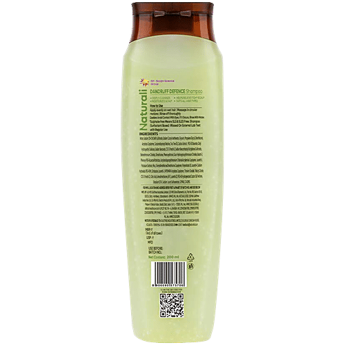 Naturali Dandruff Defence Shampoo - Moisturises, Scalp & Hair, 200 ml  