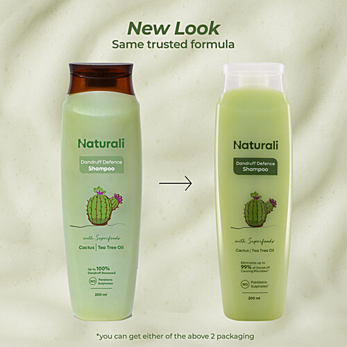 Naturali Dandruff Defence Shampoo - Moisturises, Scalp & Hair, 200 ml  