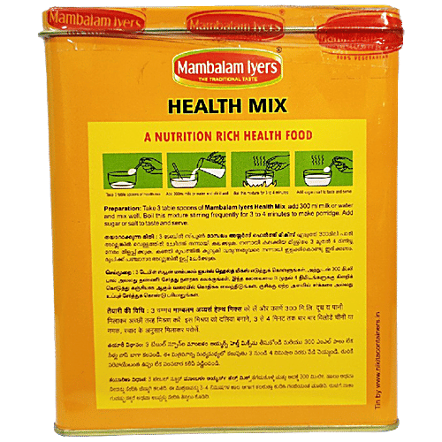 Mambalam Iyers Nutrition Mix - Bajra, Ragi, Jowar, Rich In Protein & Fibre, No Added Sugar, 500 g (Get 500 g Extra Free)
