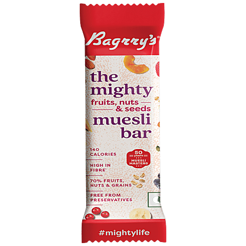 Buy Bagrrys The Mighty Muesli Bar Fruits, Nuts & Seeds, Wholesome