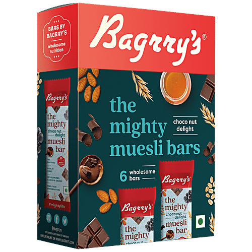 Buy Bagrrys The Mighty Muesli Bars Choco Nut Delight, Wholesome