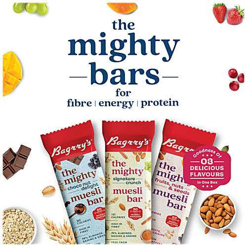Buy Bagrrys The Mighty Muesli Bars Wholesome, Provides Energy, Rich
