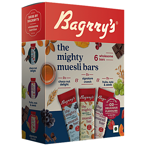 Buy Bagrrys The Mighty Muesli Bars Wholesome, Provides Energy, Rich