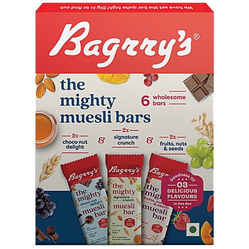 Buy Bagrrys The Mighty Muesli Bars Wholesome, Provides Energy, Rich