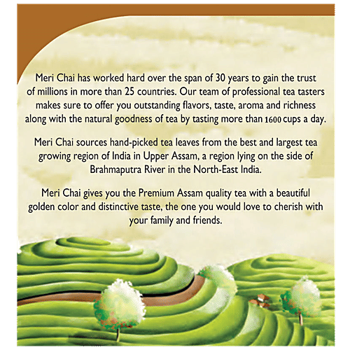 Meri Chai Ginger Black Tea - Rich In Antioxidants, 50 g (25 Envelope Bags x 2 g each)