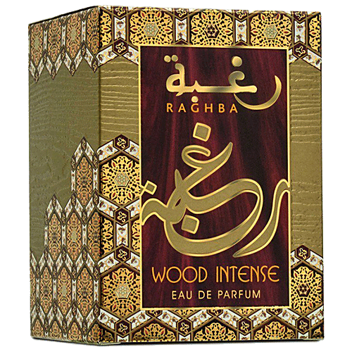 Lattafa Raghba Wood Intense Eau De Parfum - Imported, Long Lasting, Perfumed Body Spray, For Men & Women, 100 ml  