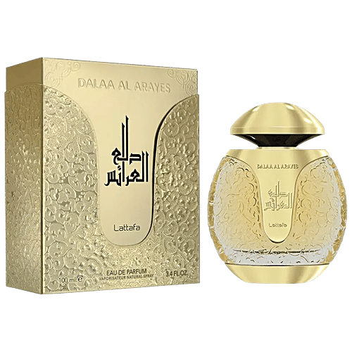 Lattafa Dalaa Al Arayes Gold Eau De Parfum - Imported, Long Lasting, Perfumed Body Spray, For Men & Women, 100 ml  