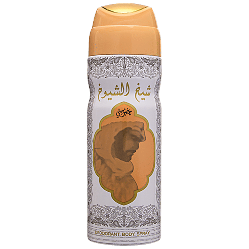 Lattafa Sheikh Al Shuyukh Khususi Deodorant - Imported, Long Lasting, Perfumed Body Spray, For Men & Women, 200 ml  