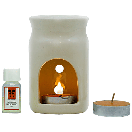Buy IRIS Amber Rose Fragrance Vaporizer and Tealights Set Online at
