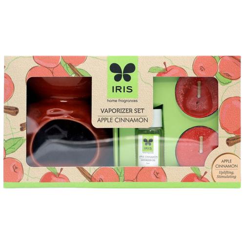 IRIS Apple Cinnamon Fragrance Vaporizer and Tealights Set, 4 N  