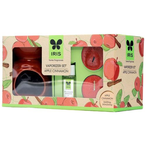 IRIS Apple Cinnamon Fragrance Vaporizer and Tealights Set, 4 N  