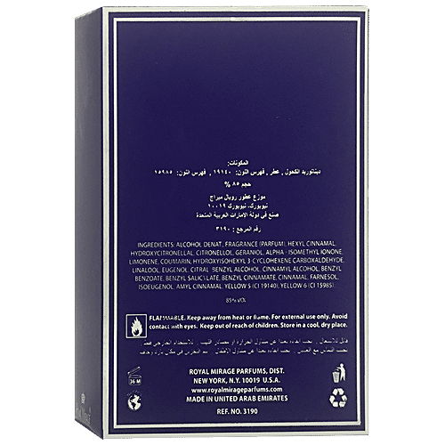 Royal Mirage Silver Crystalline Collection Eau De Perfume Spray - Provides Long-Lasting Fragrance, Imported, 90 ml  