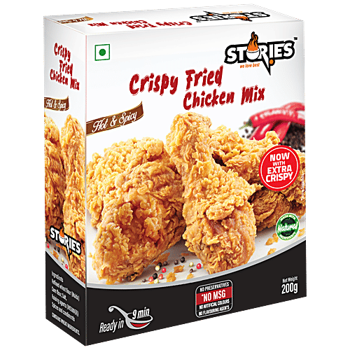 Buy Stories Crispy Fried Chicken Mix Hot & Spicy, Spices Blended Coating/Batter Medium, No