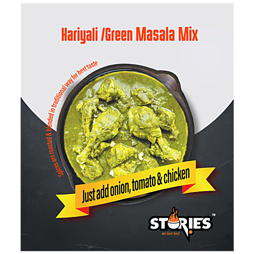 Stories Hariyali Masala Green Curry Mix - Roasted, Aromatic Spices Blend, No Artificial Flavours, 50 g  