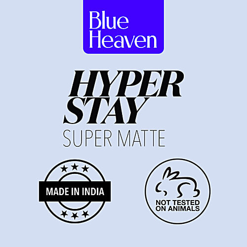 Blue Heaven Hyperstay Super Matte Lipstick - Non-transferable Formula, Long Lasting Stay, 2.2 g Tomato Red, 704